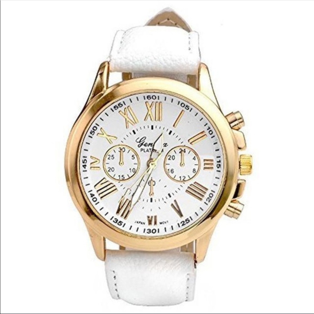 Geneva white ladies watch